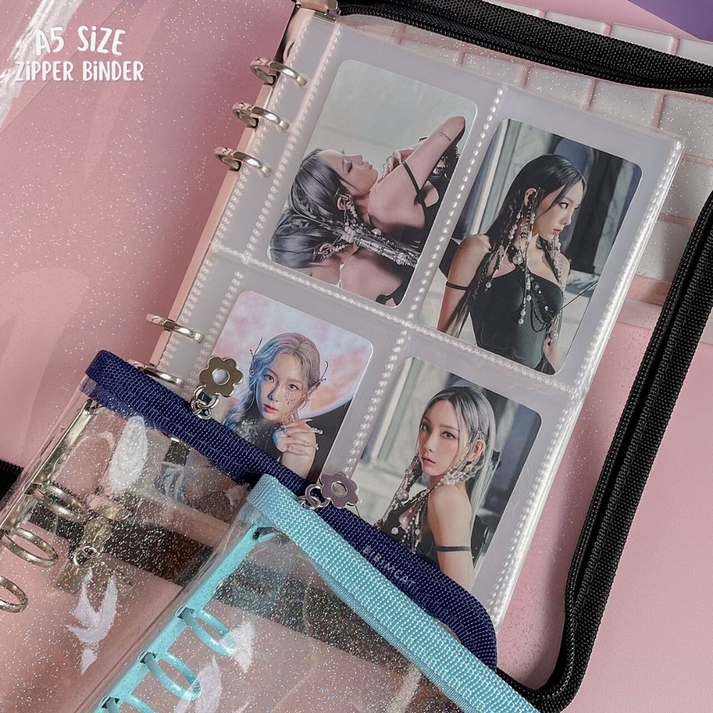 BE (A5 SIZE) Zipper Photocard Binder 6 Ring / Binder Album PC Polaroid