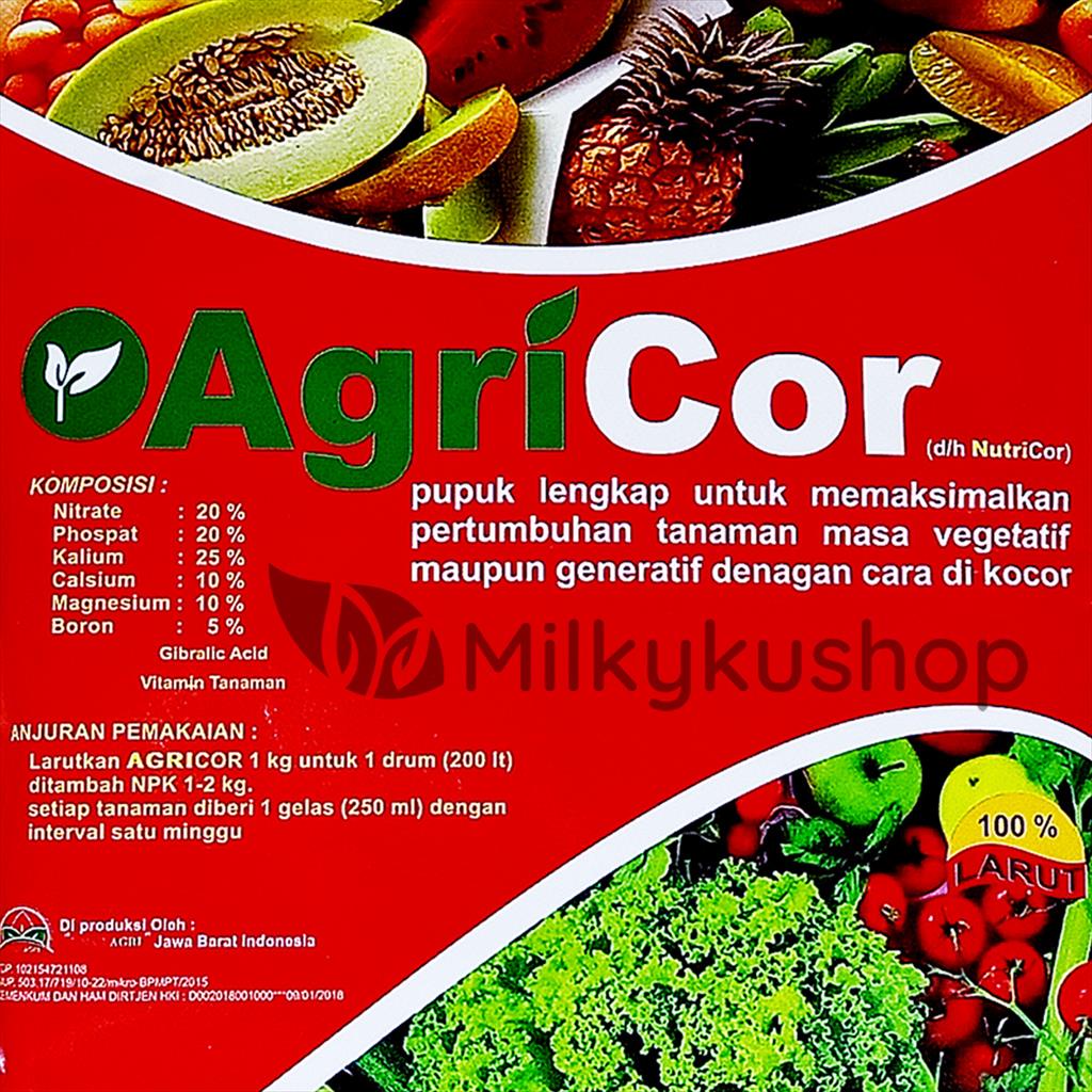 PUPUK AGRICOR 1 KG KEMASAN  PABRIK KALIUM NITRAT FOSFAT