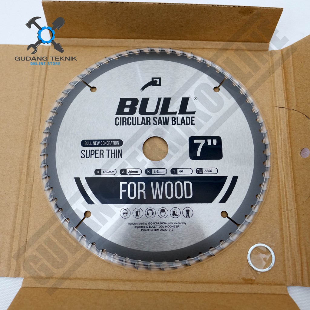 Circular Saw Blade Bull 7inch 60T - Mata Gergaji Kayu Sirkular 7 inch 60gigi 7x60