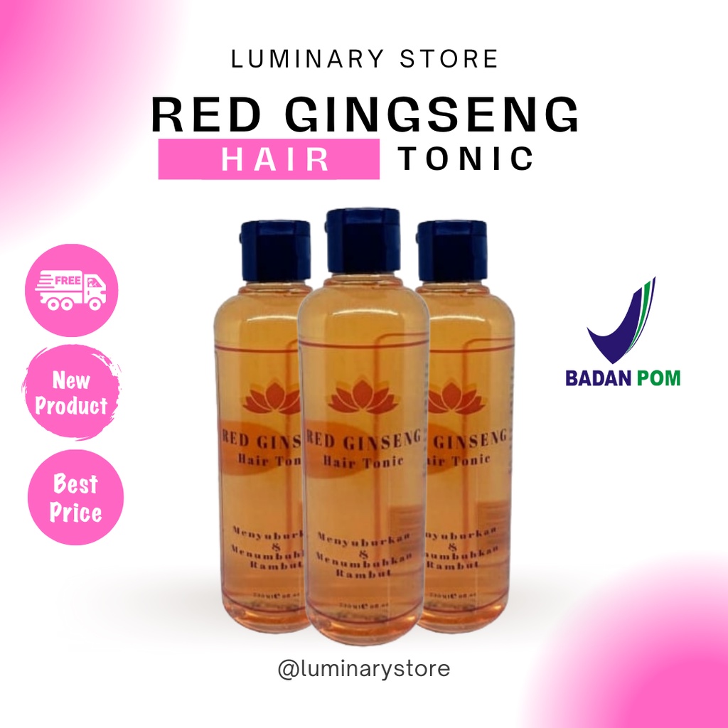 RED GINSENG PAKET 2in1 PERAWATAN RAMBUT SHAMPOO &amp; HAIR TONIC GINSENG ORIGINAL BPOM