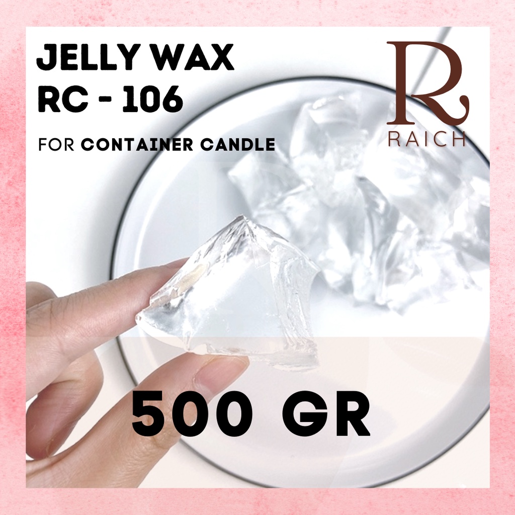 500gr GEL WAX - SOFT (MP) &amp; HARD (HP) / Jelly Wax Bahan Baku Lilin Transparan Clear Bening Tiruan Minuman Tidak Berwarna