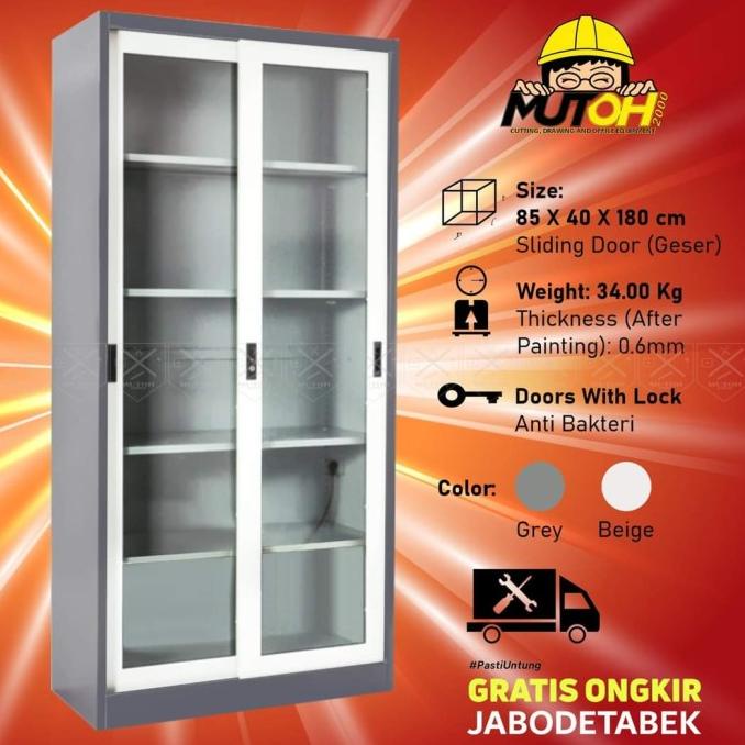 

Lemari Arsip Lemari Besi Filling Cabinet - Pintu Kaca Sliding Geser Terlaris
