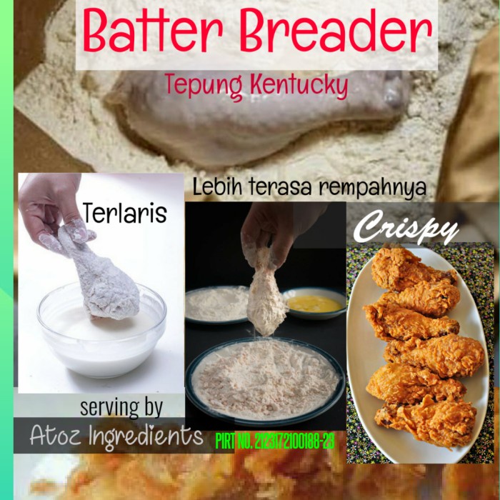 

b011tee Batter Breader 1Kg / Tepung Kentucky /Tepung Fried Chicken 1Kg Da01D100