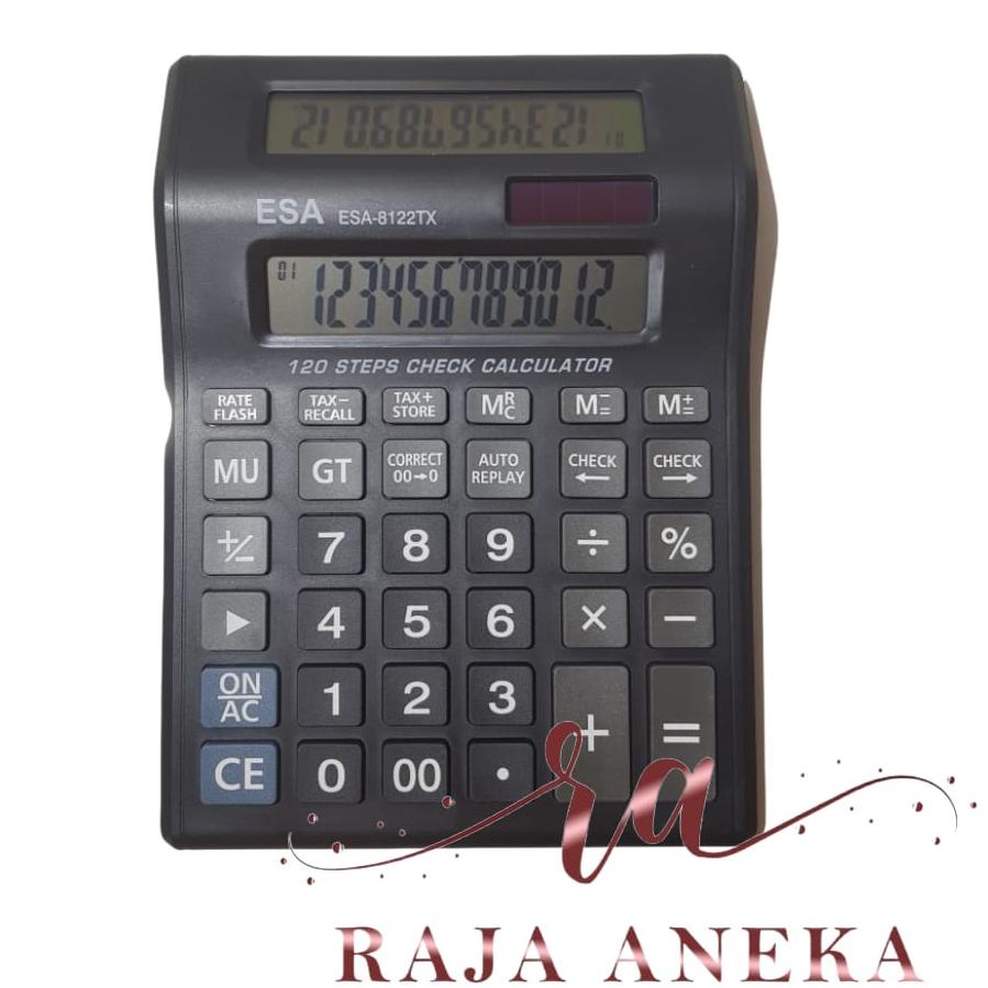 

Berkualitas! Kalkulator Layar Lcd Led menyala Calculator Besar Esa 8810 12 digit cek ulang 2 layar bolak balik 사