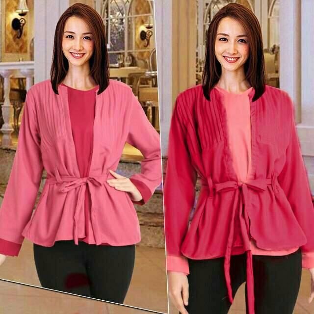 Blouse tangan panjang sabyan plisket