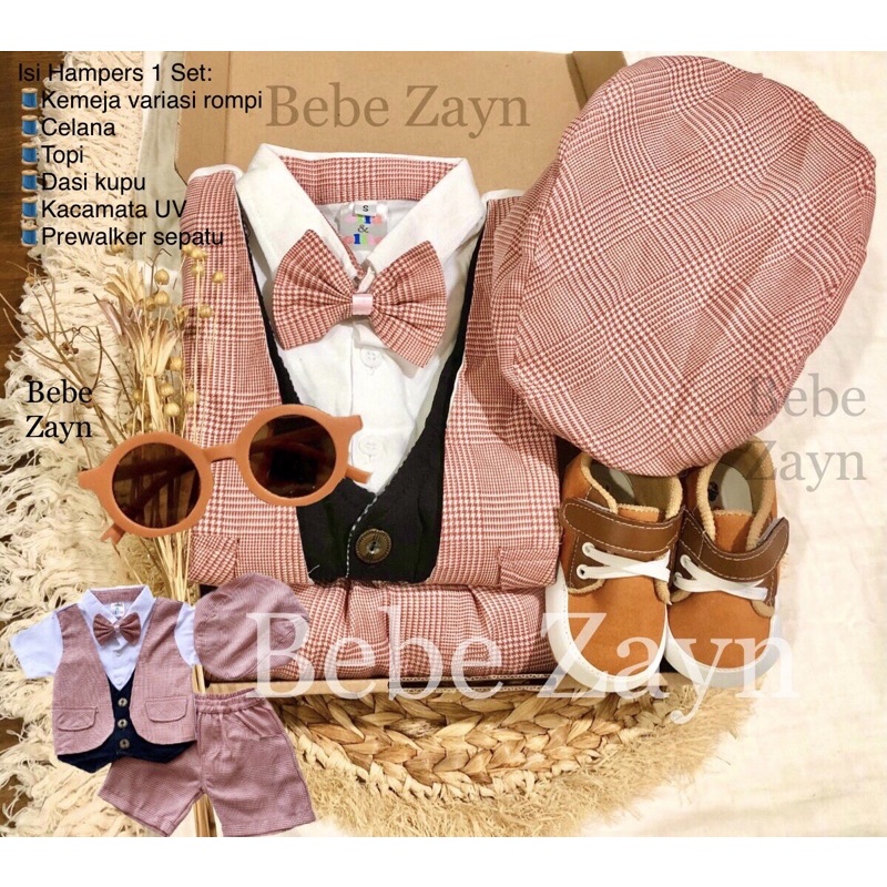 {BEBE ZAYN} Hampers baby/ hampers bayi/ baby gift/ kado bayi/ baby newborn/ Baby Boy/ Baby Boy Set-Tuxedo Branded Wine