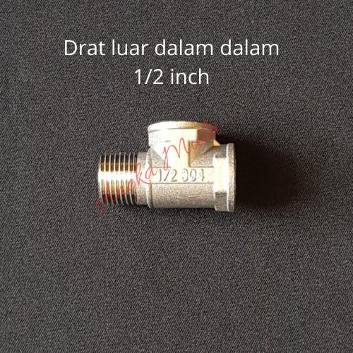 Tee T stainless Shower Pipa Fitting Drat luar dalam dalam 1/2" inch Best Seller