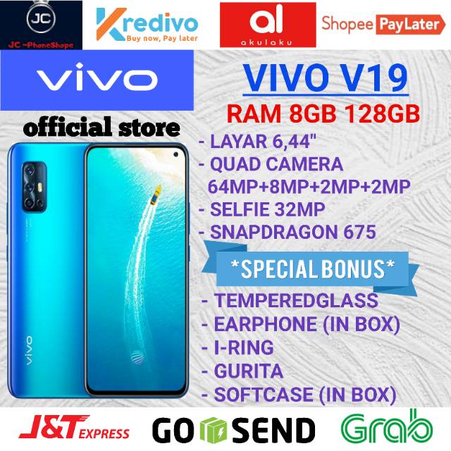 VIVO V19 RAM 8GB 256GB 128GB RESMI - BONUS