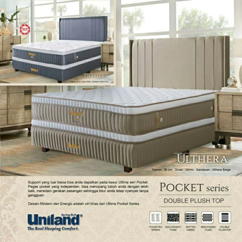 Uniland SPRINGBED FULL SET UNILAND ULTIMA POCKET DOUBLE PLUSHTOP