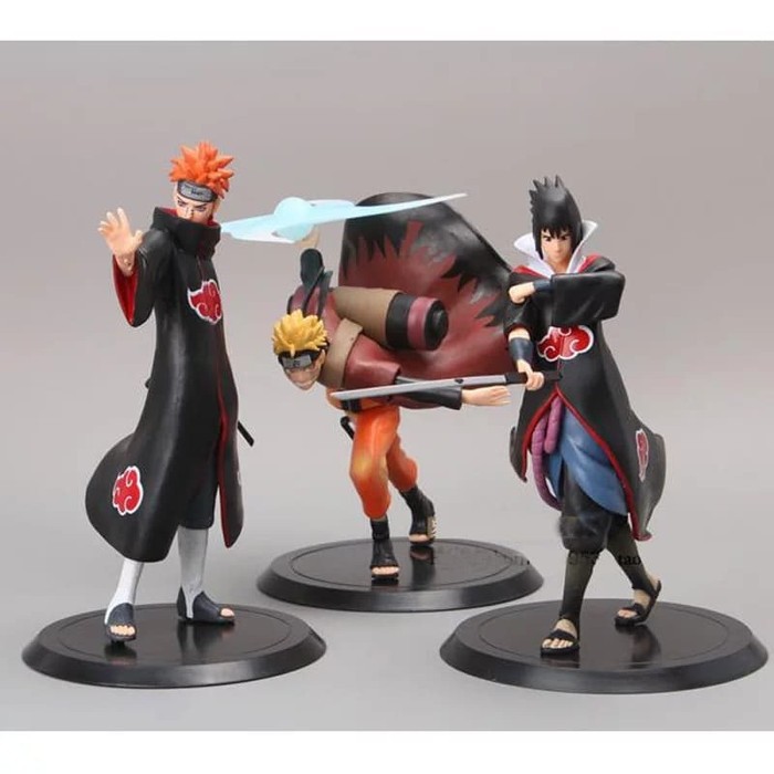 figure naruto sasuke pain pvc pajangan mainan
