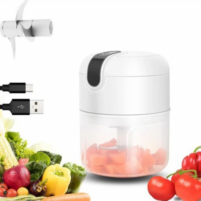 Blender mini Elektrik Otomatis | Food Chopper Portable / MANUAL - Blender mini Elektrik Otomatis Multifungsi |Food Chopper Portable / Alat Pencacah Bumbu Dapur / Alat Pemotong Bawang Cabai / Alat Pencincang Murah / Usb mini chopper electric