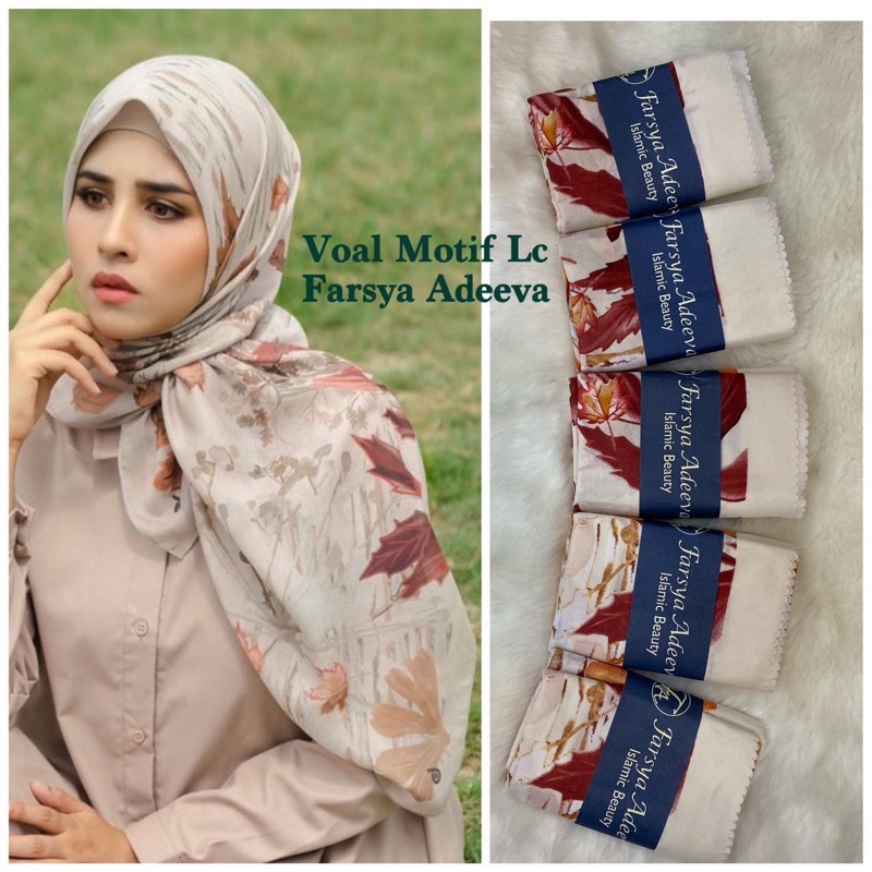 Jilbab Adeeva Denay Motif Koran Segiempat Voal Premium 30+ Motif-Motif 21