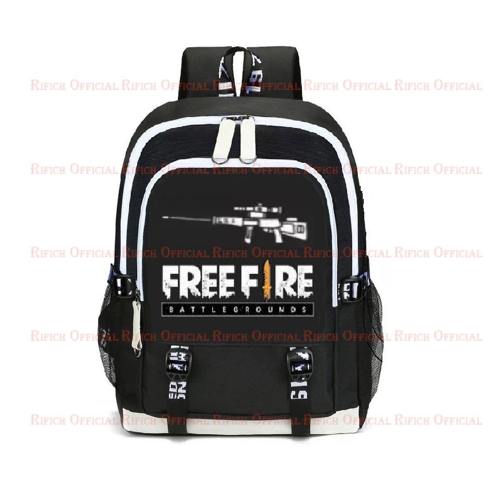 [COD] Tas Ransel Anak Sekolah FreeFire Backpack TK SD SMP Murah Trend Kekinian 5D22