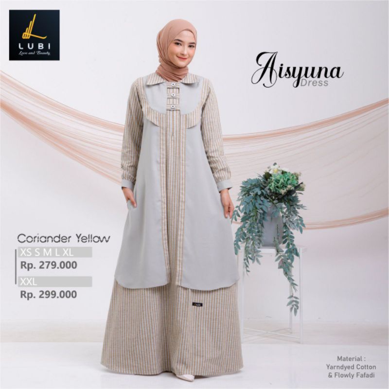 GAMIS AISYUNA NONSET HIJAB || LUBI