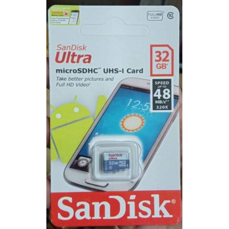 Memory Sandisk 32GB Kartu Memory 100MB/S Ultra Microsd SD