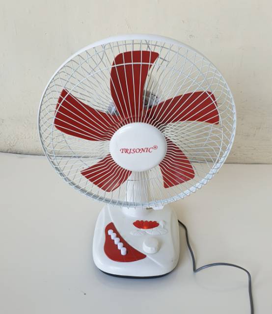 Kipas Angin Meja 12 inch / Desk Fan Lampu Tidur, Timer Trisonic T1212