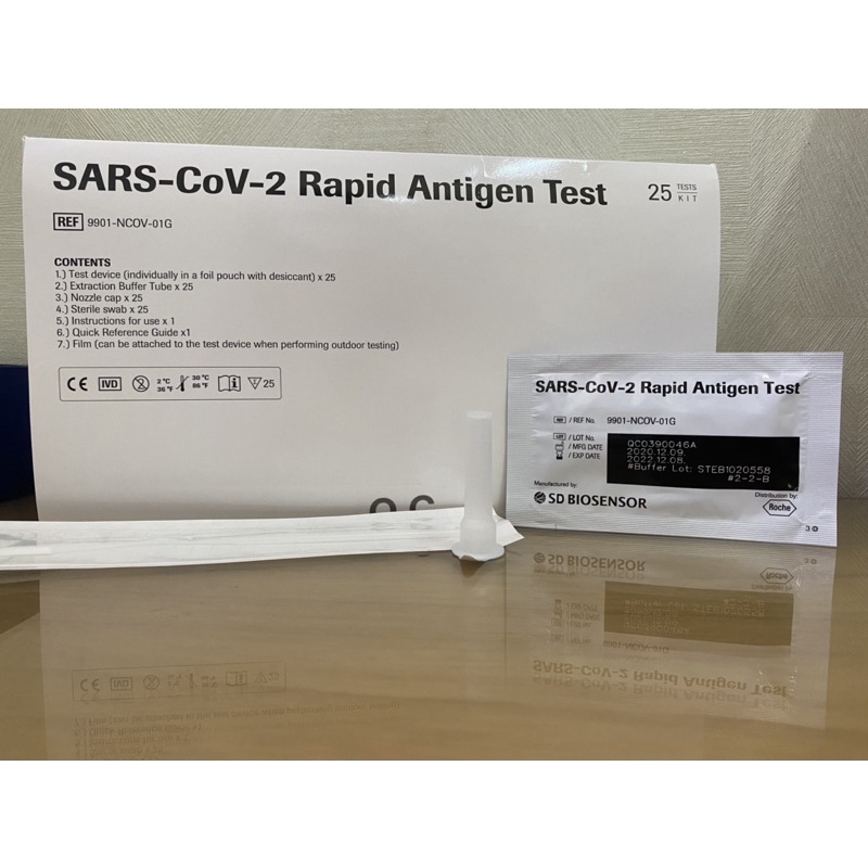 Swab Antigen SD Biosensor Roche ASLI RESMI 100% Sars Cov 2 Rapid Antigen Test