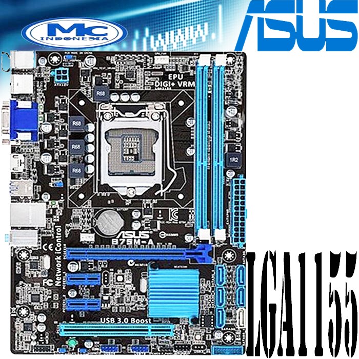 MOBO Mainboard  B75 LGA 1155 HDMI (USB 3.0)