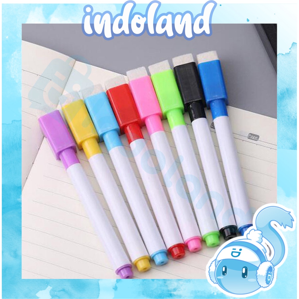 ☀ INDOLAND ☀ S001 SPIDOL BAN SPIDOL WHITEBOARD SPIDOL WARNA SPIDOL PAPAN TULIS SPIDOL WIPE CLEAN