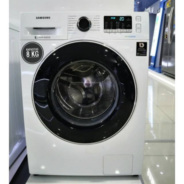 Mesin cuci samsung front loading 8 kg WW80J54E0BW | Shopee Indonesia