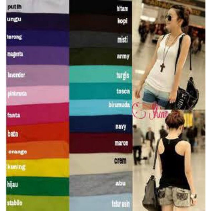 Tangtop /Tank top Agnes Bahan PE Rayon Fit M