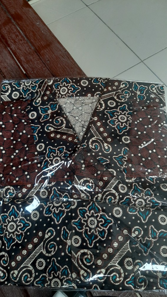 Kemeja Batik Pria Size  M L Xl Xxl Bswart Batik Hrb026 Kenongo Hem Panjang Padi