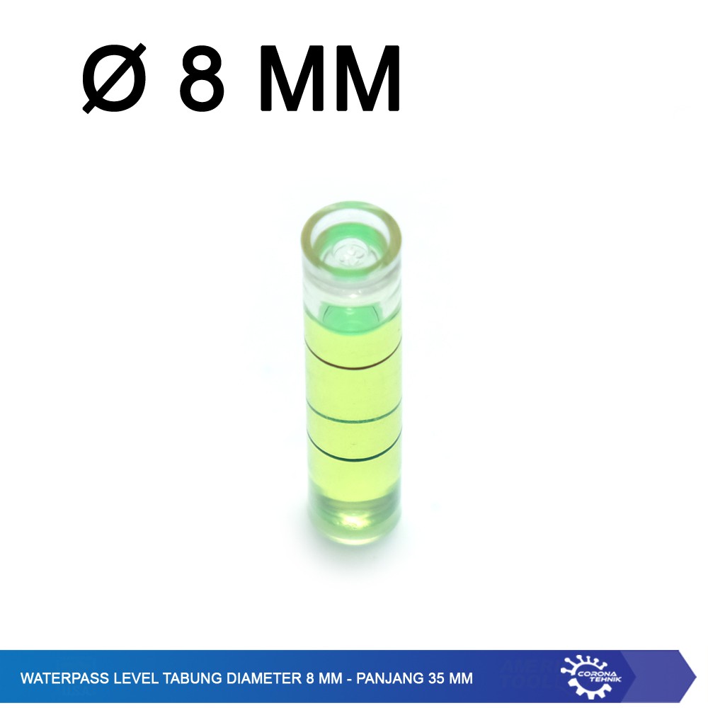 Waterpass Level Tabung Diameter 8 mm - Panjang 35 mm