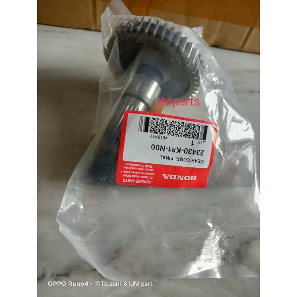 As Roda Belakang Set Gigi Rasio Beat Esp Beat Pop Scoopy Esp.