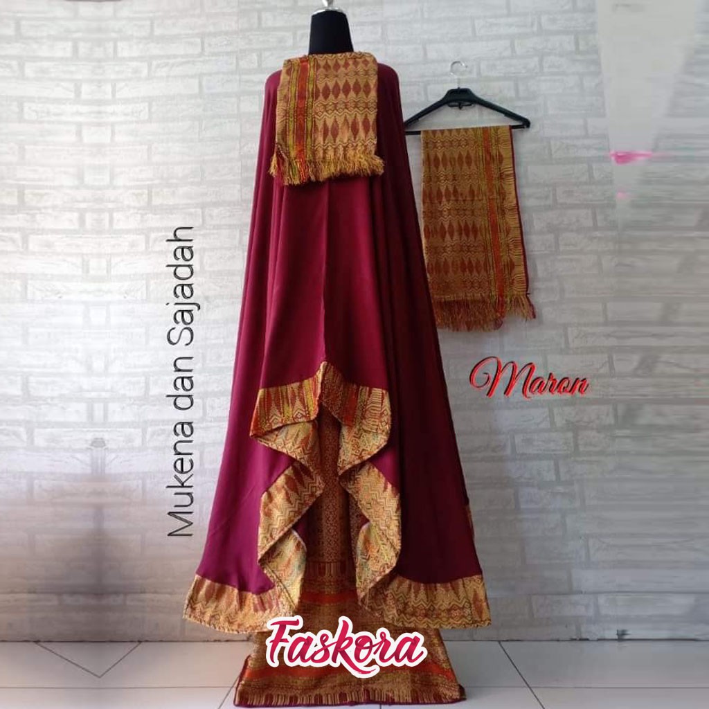 Mukena Songket Bali Jumbo / Mukena Bali Songket Jumbo / Mukena Dewasa Songket Sajadah