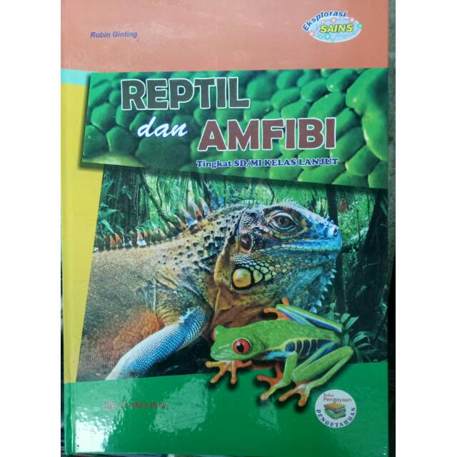 Buku ensiklopedia untuk anak mengenal reptil dan amfibi