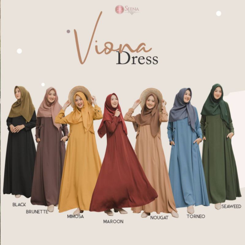 VIONA DRESS Gamis Busui Polos Cantik by Seena Modesty
