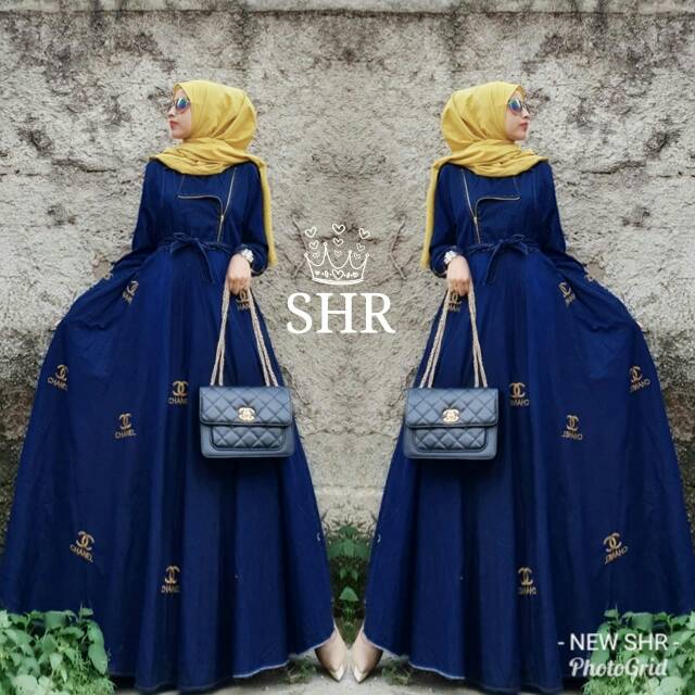 Gamis syahira jeans chanel