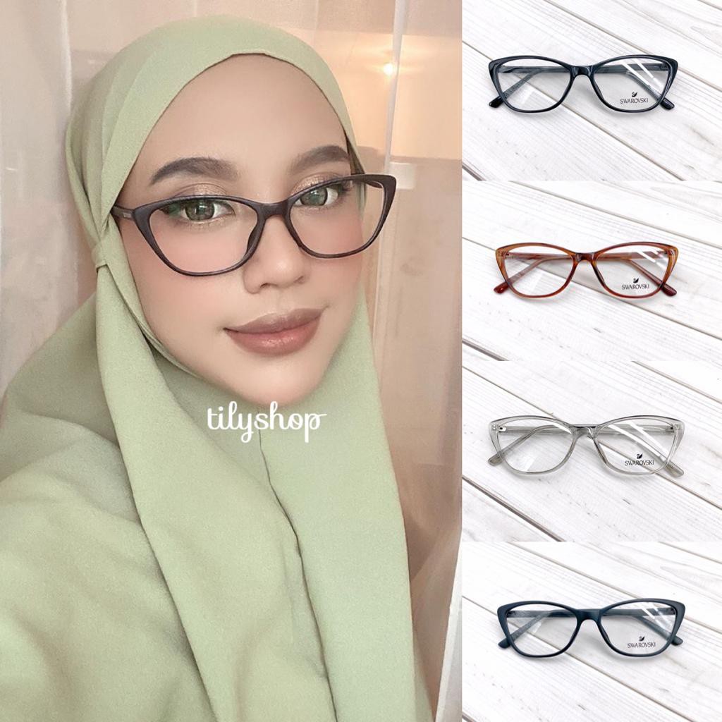 Frame Kacamata Minus Anti Radiasi Chloe Cat Eye Wanita Termurah