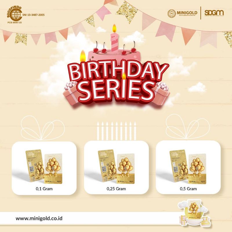 Minigold Gift Series Happy Birthday Emas 24K