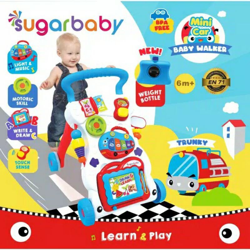 Sugarbaby Mini Car Baby Walker - CARWLKR