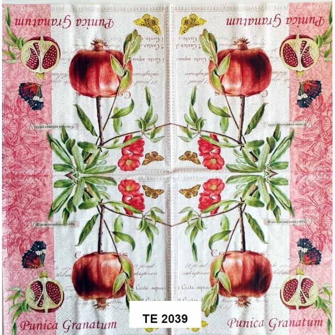 Tisu  Napkin Kerajinan  Decoupage Eropa  33X33 CM TE 2039 TTS