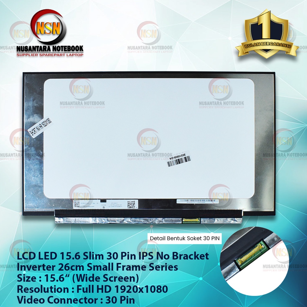 LCD LED 15.6 Slim 30 Pin IPS NB FHD Inverter 26cm Small Frame Series