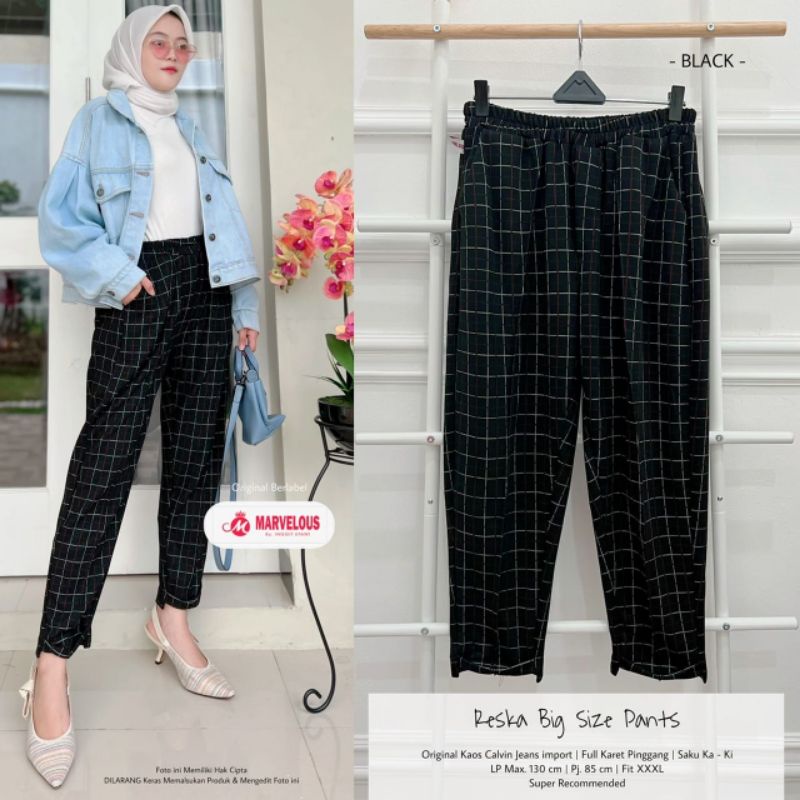 RESKA BIG SIZE PANTS (CELANA BAGGY JEANS) Celana wanita jumbo