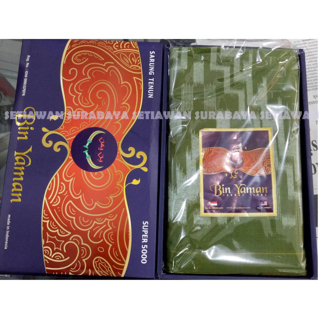 Sarung Abu Yaman Kembang Kombinasi Setengah Kodi 1 Dos isi 10 pcs