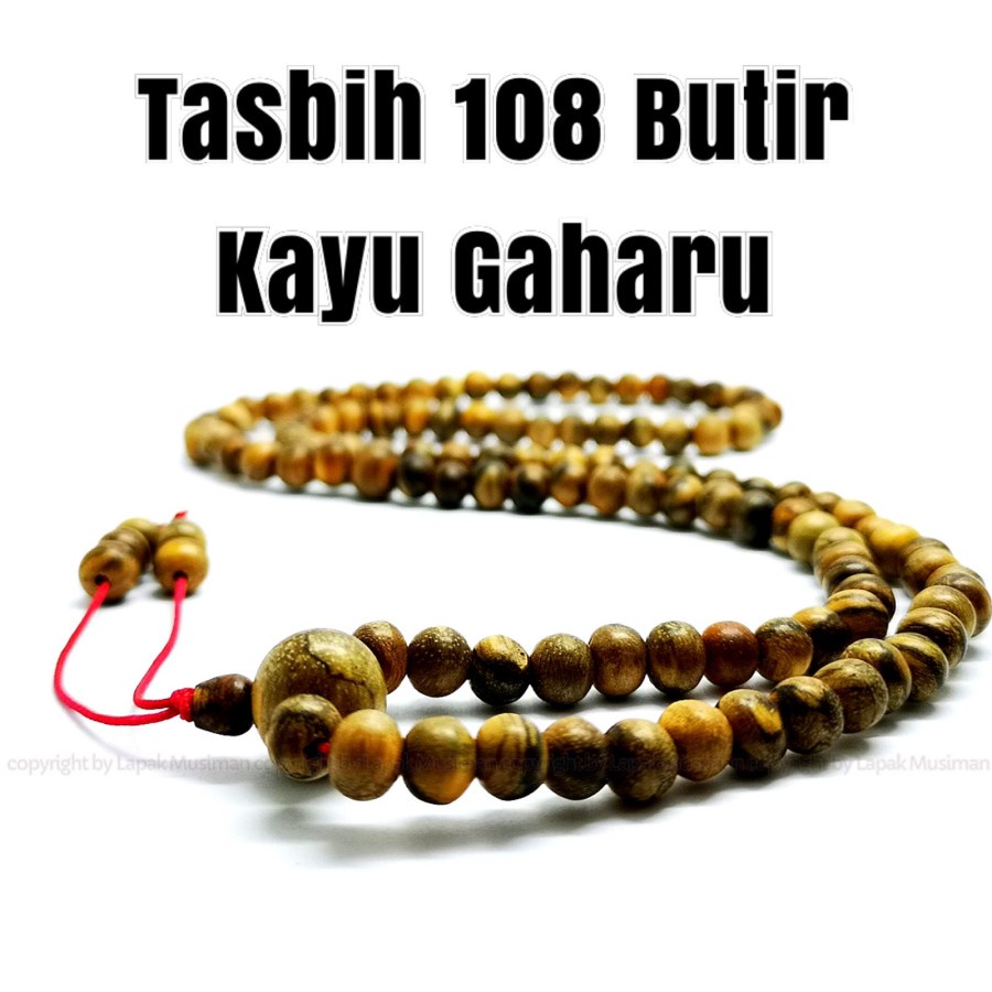 [Bayar di Tempat] Tasbih Kayu Gaharu Asli Wangi Alam Tasbih Kayu Budha 108 Butir