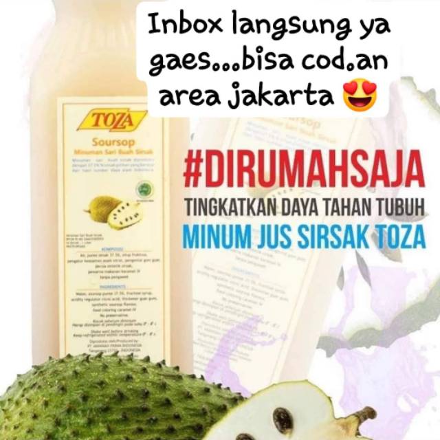 

Toza juice terbuat dari sari buah asli yang digunakan oleh hotel bintang 5 untuk minuman Customer