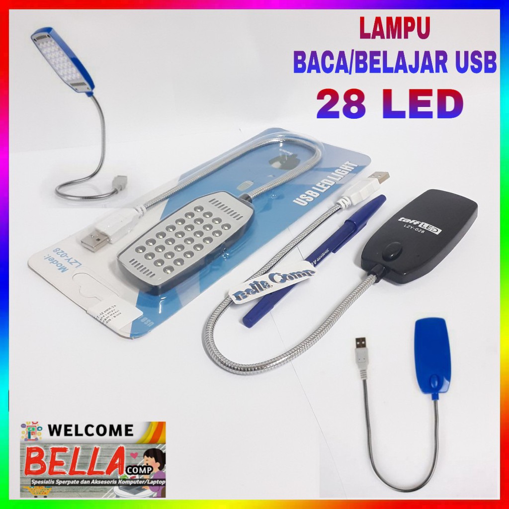 LAMPU BACA LED USB /LAMPU BELAJAR USB 28 LED SOKET ON OF/USB LAMP/LAMPU PENERANGAN BACA,BELAJAR