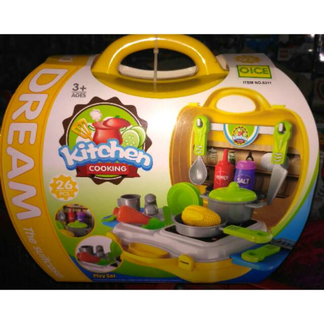 Mainan anak kitchen set koper/mainan kitchen set/kitchen set koper