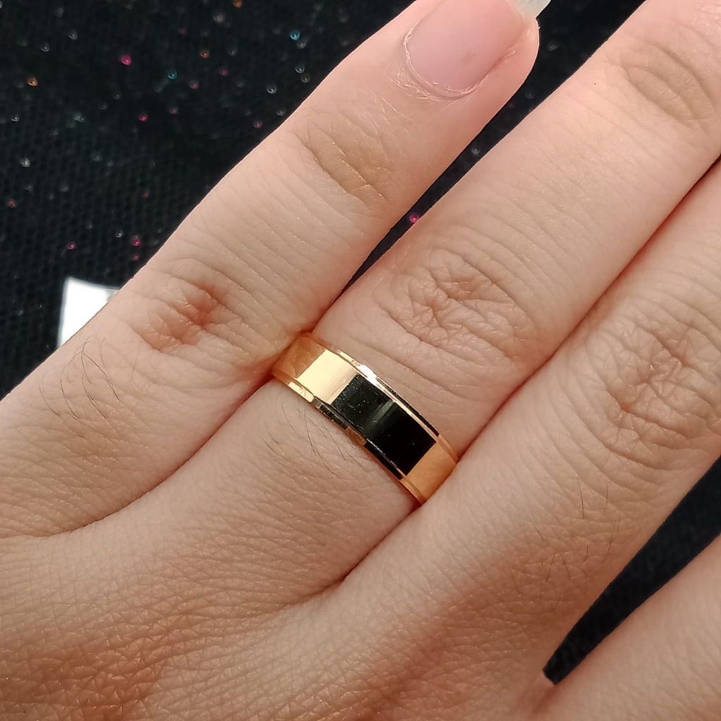 Cincin nikah Emas 17K - 1 Pasang 6 gr Kadar 750 - 154