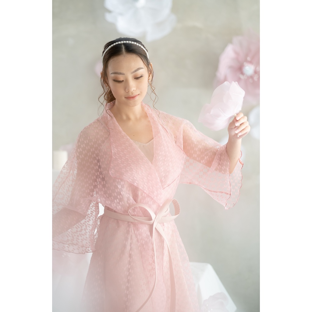 Alma Robe- FAE Collection- Kimono Organza Pengantin Bride Robe Wedding Robe Pita