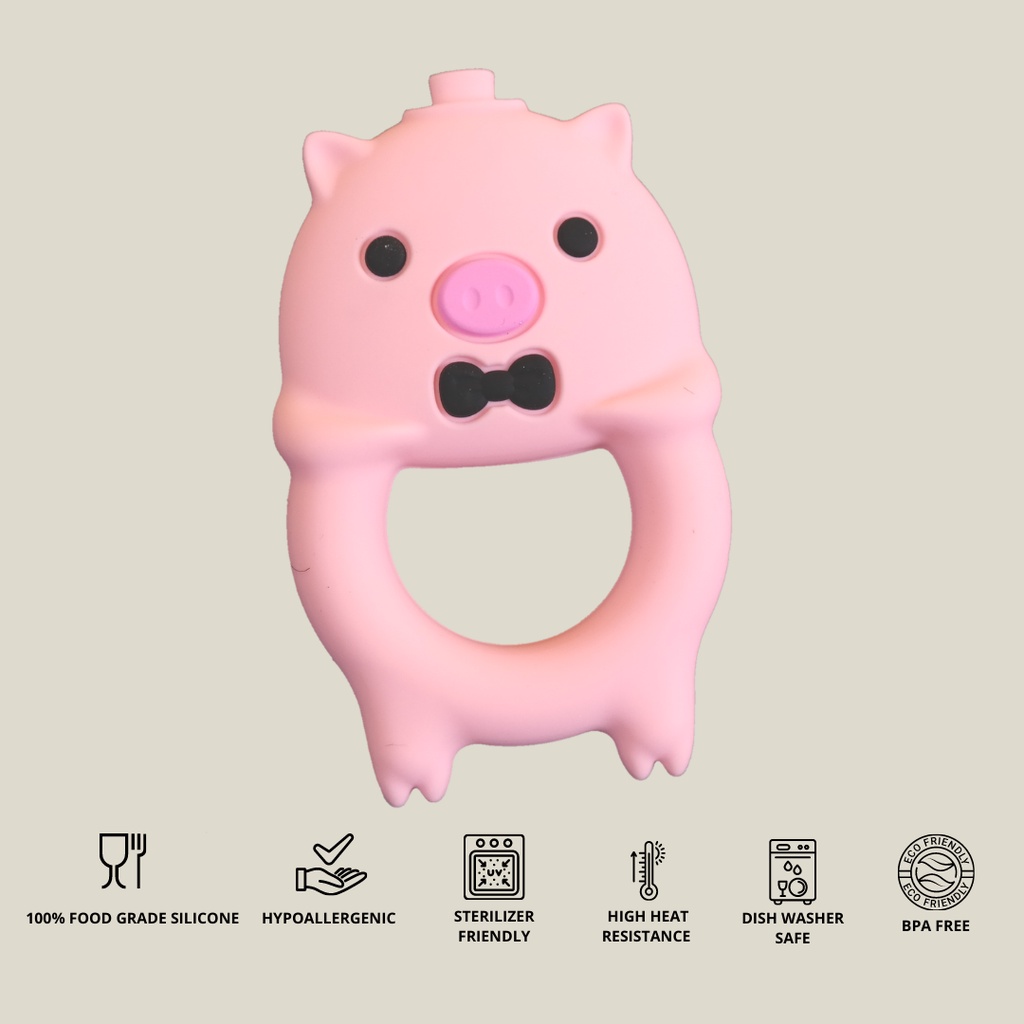 TEETHER GIGITAN BAYI - GENTLE PIGGY