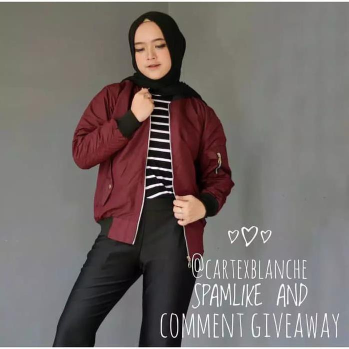 JAKET BOMBER WANITA/BOMBER JAKET/JAKET WANITA/JAKET BOMBER ARMY FASHION PREMIUM