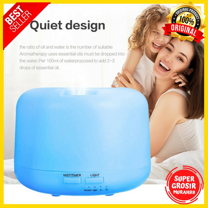 Humidifier Diffuser Elektrik + 7 LED + Remote Control 300ml