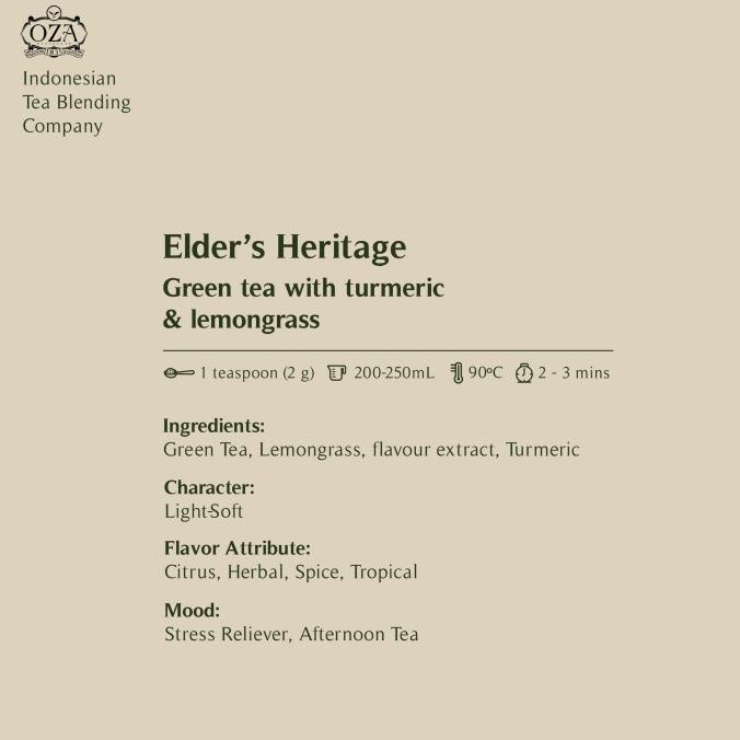 

[[BISA COD]] OZA Tea - Elder’s Heritage | Green Tea | 40 gram (20 cups) MURAH Kode 1447