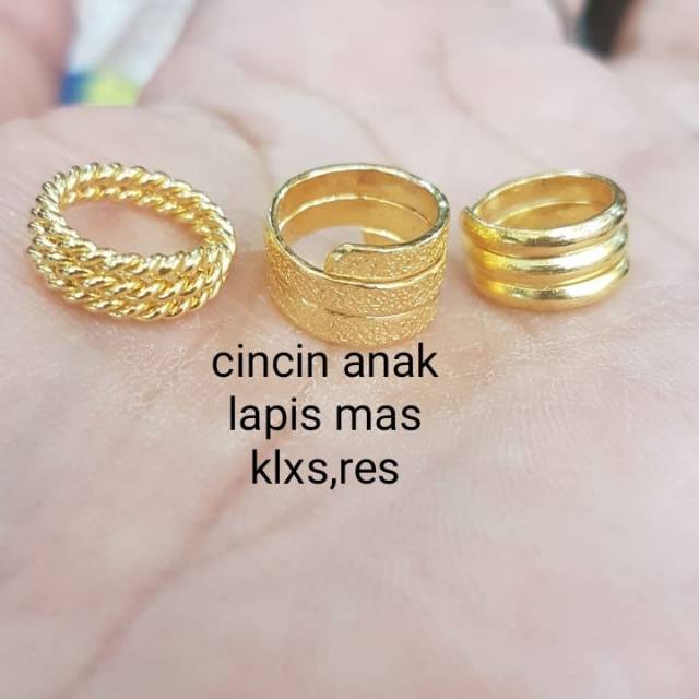 Cincin bayi, anak lapis mas dan gelang bayi